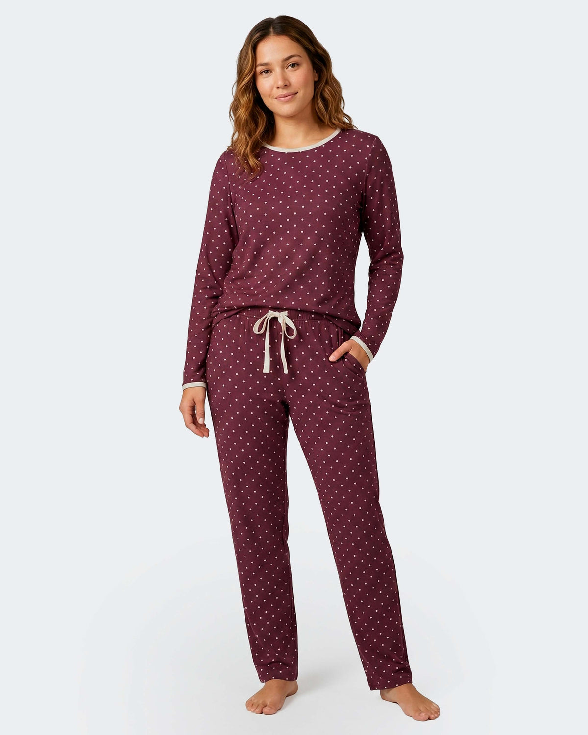 Pijama cardado em Algodão Modal