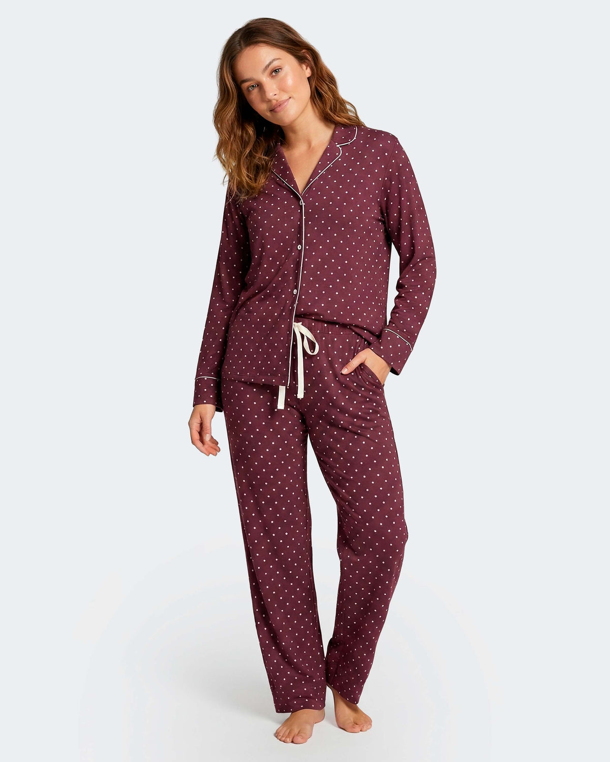 Pyjama cardé en Coton Modal