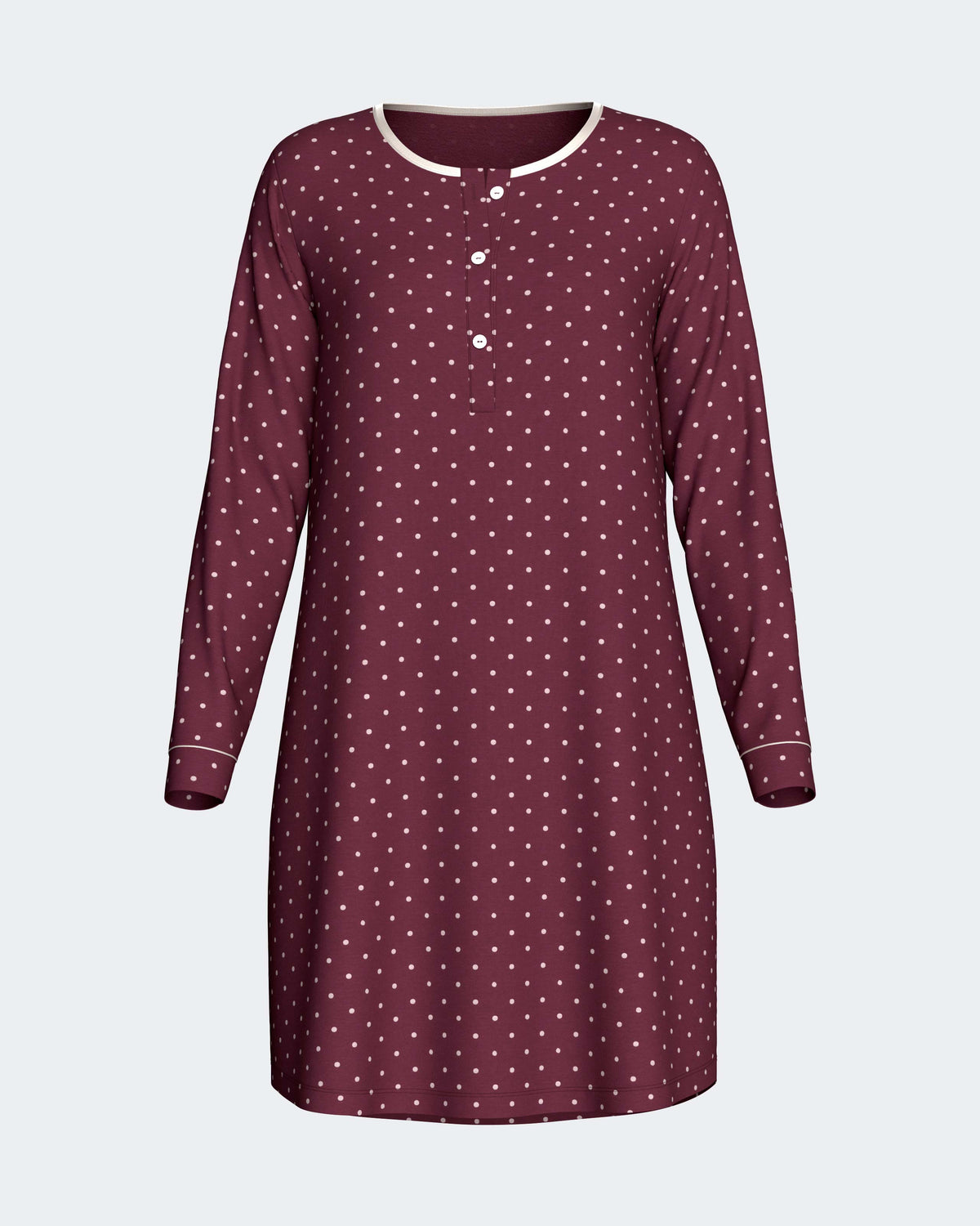 Camisa de dormir cardada em Algodão Modal