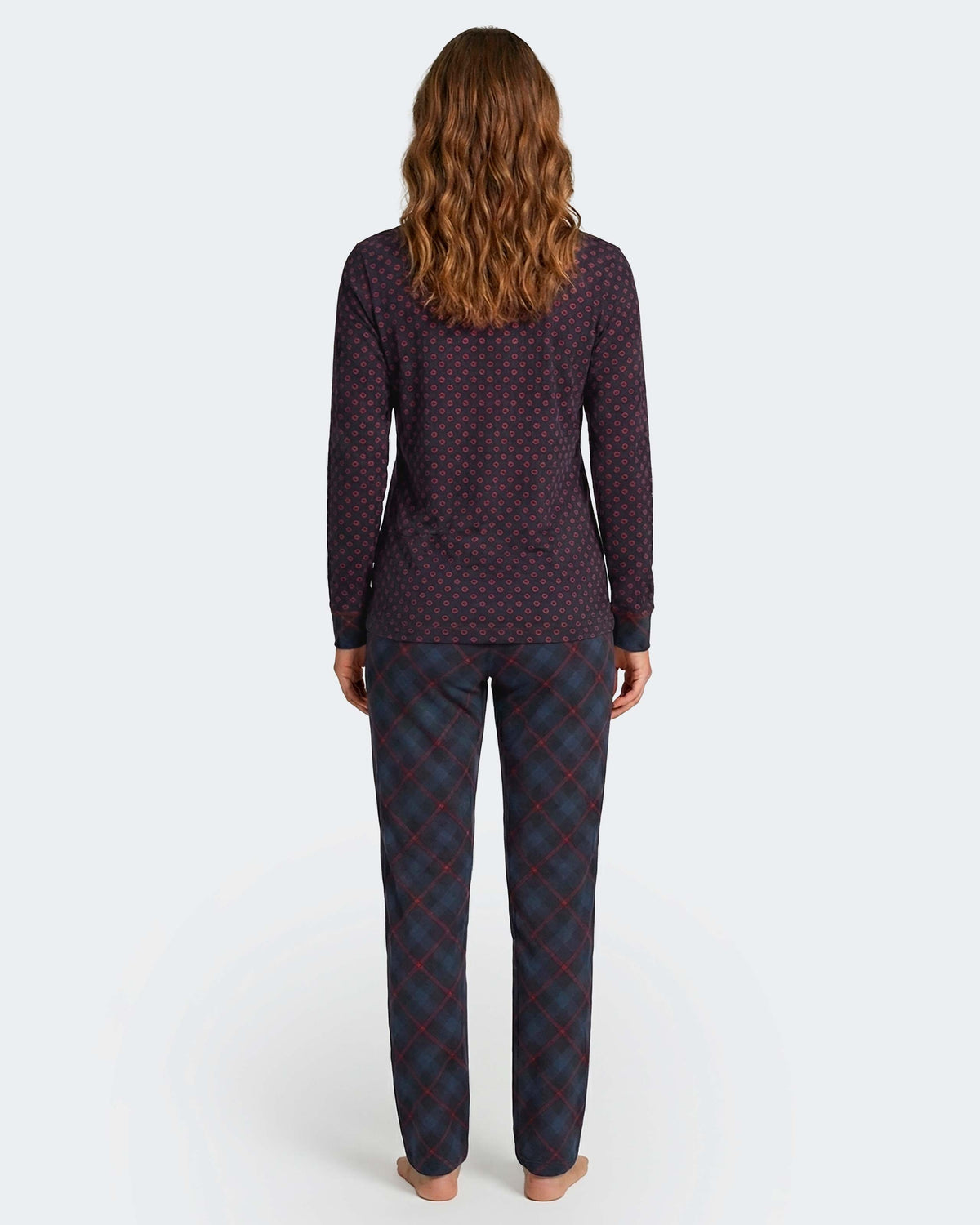 Pyjama cardé pour femme en Coton Modal