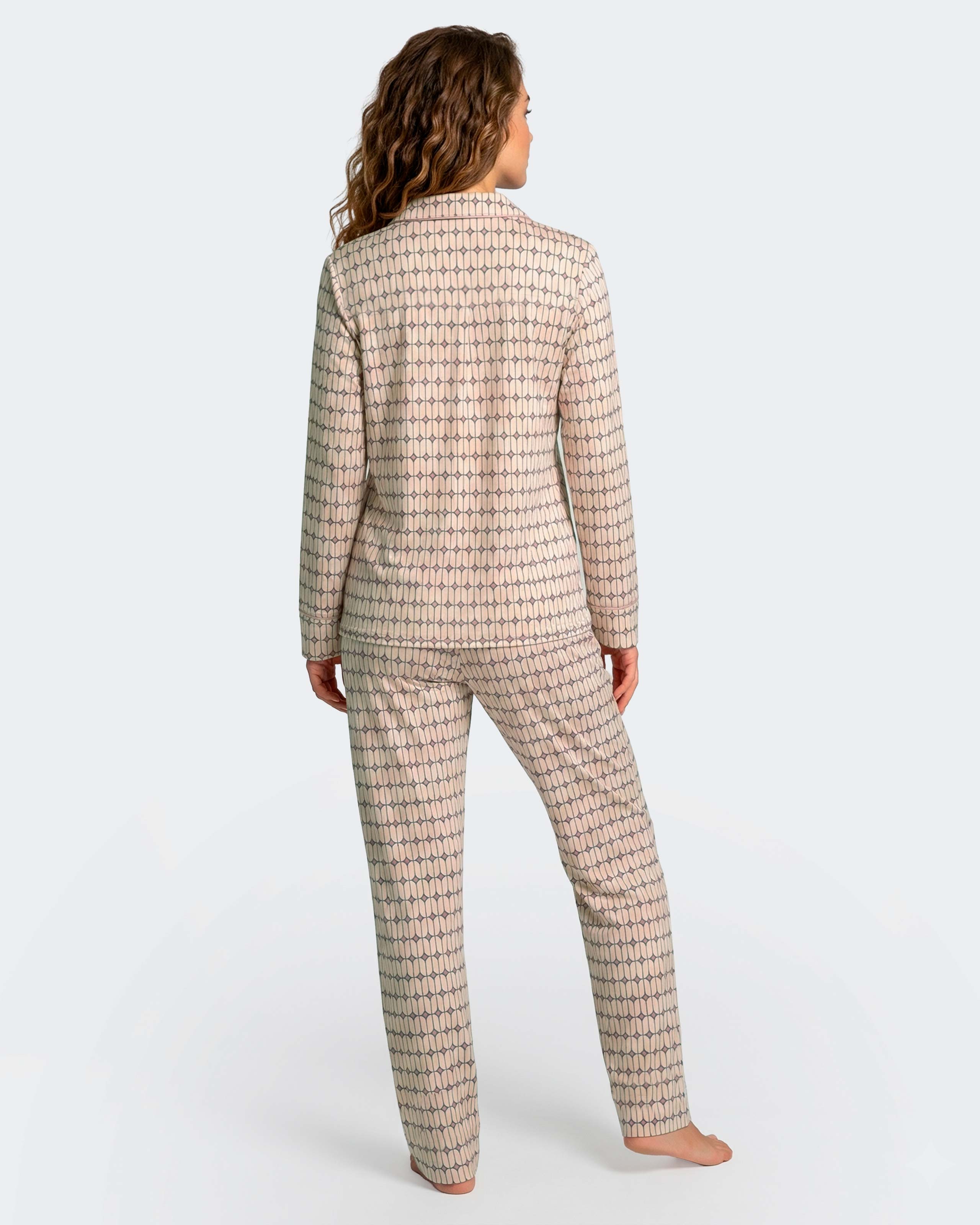 Pijama cardado de mulher em Modal