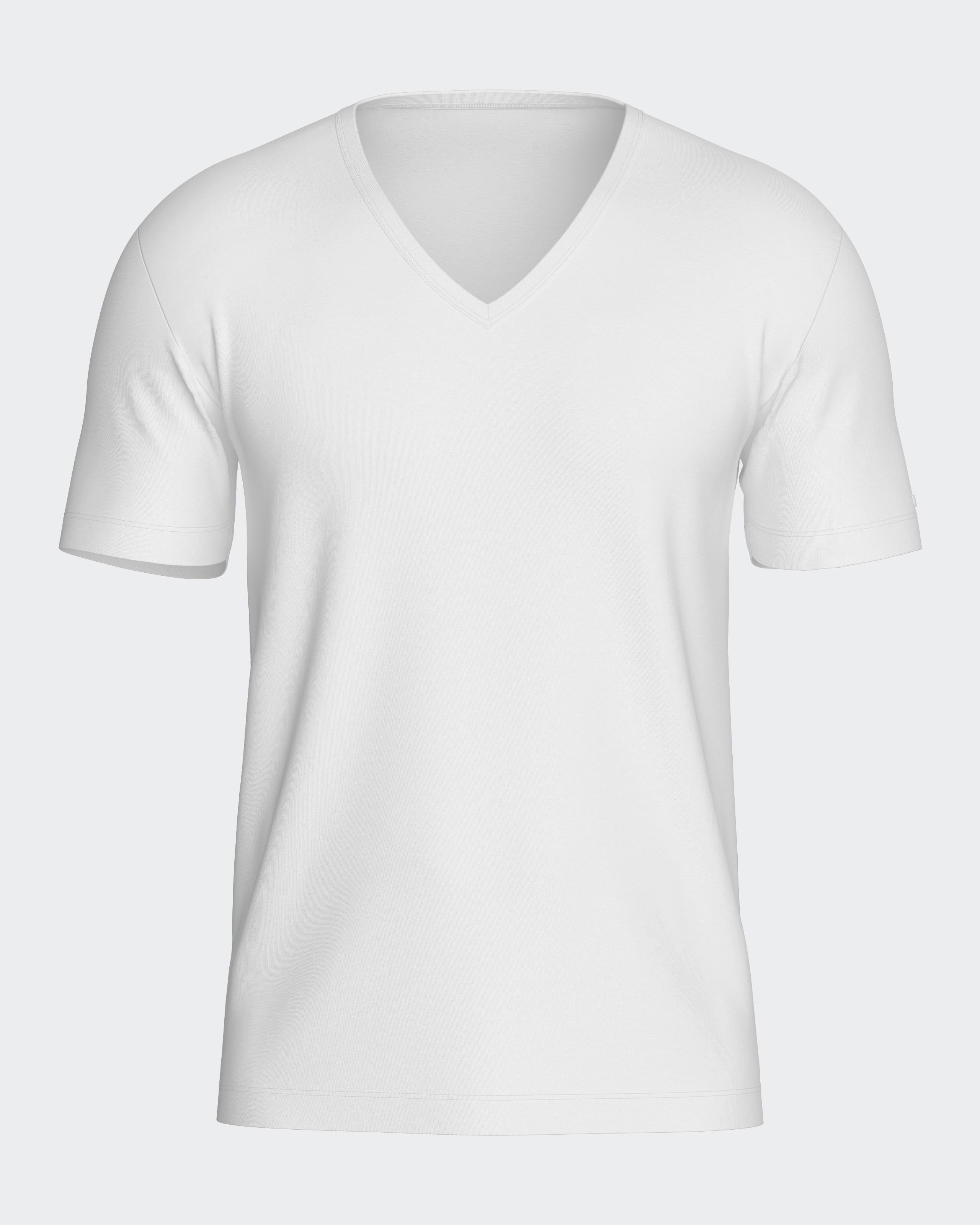 Men's V-neck T-shirt Cotton Stretch