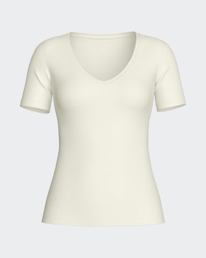 T-shirt of woman in Wool Lyocell