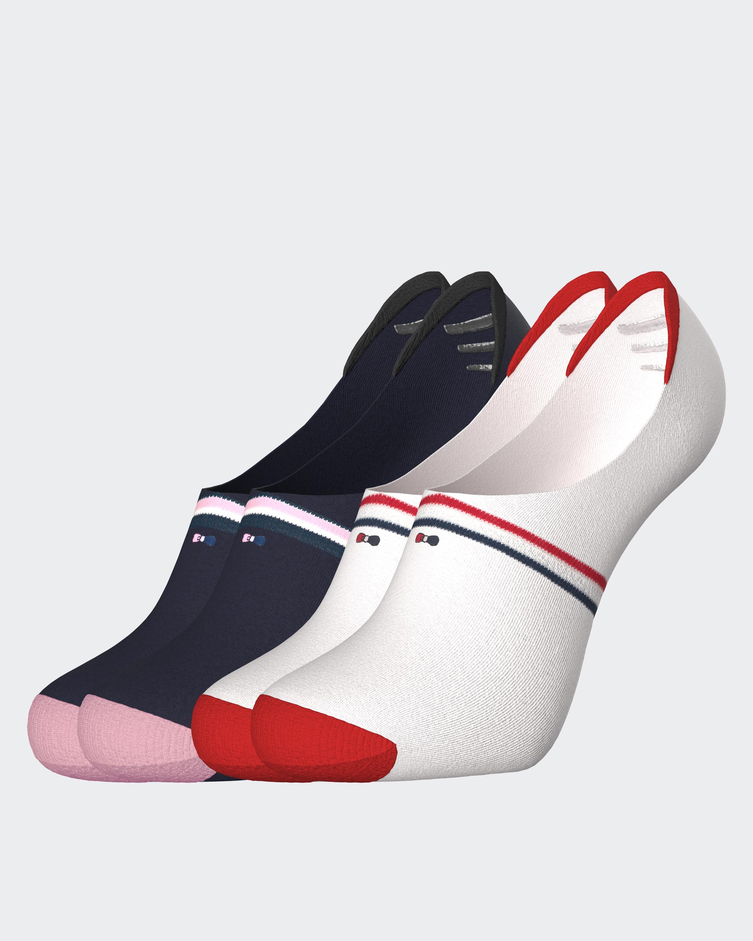 Lot de 2 paires socquettes avec logo