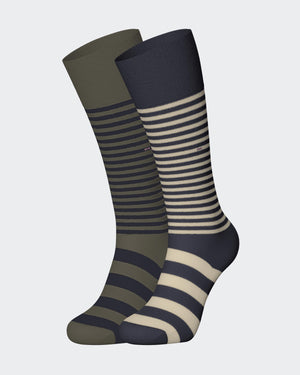 2 Pairs of Striped Socks