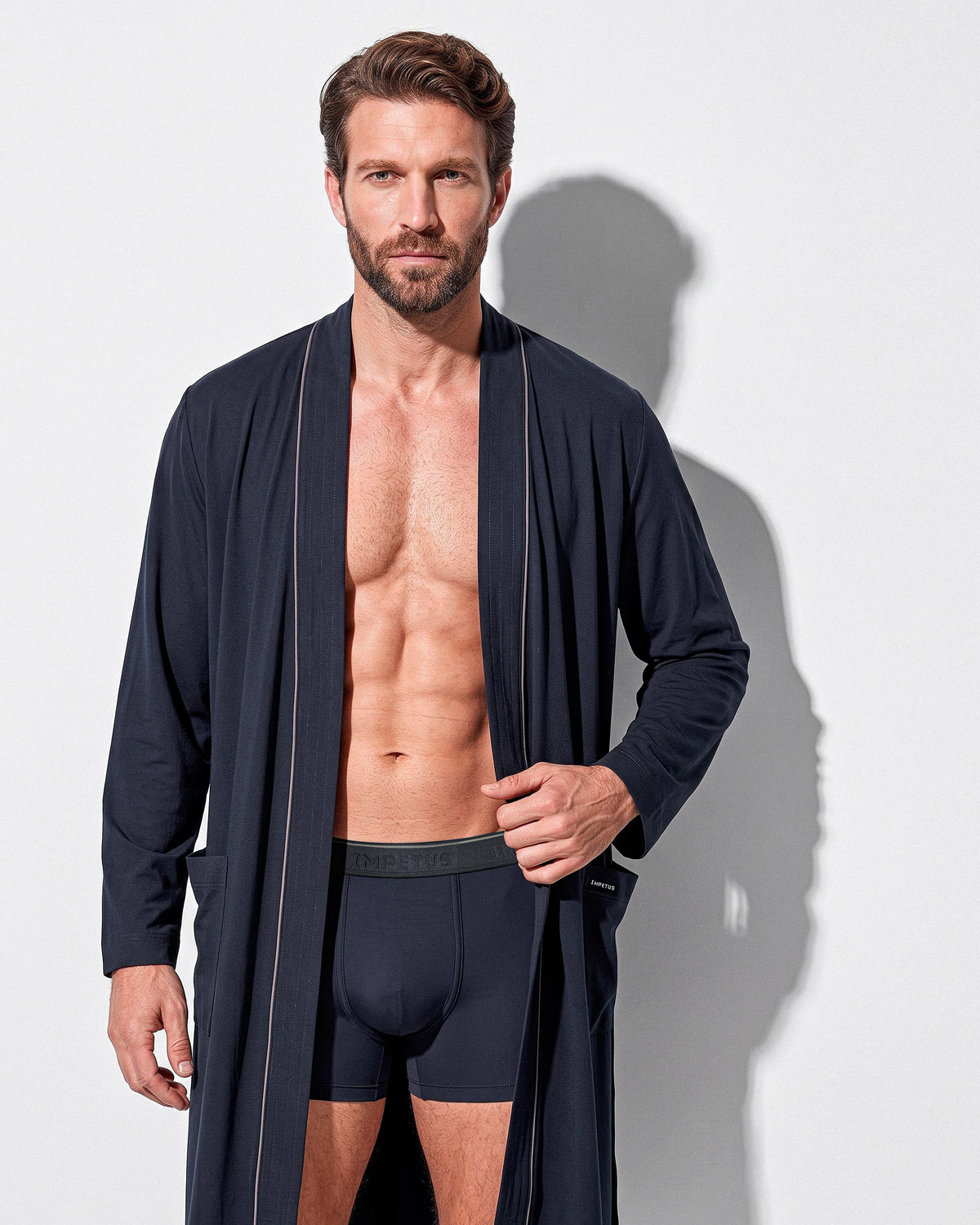 Herren Morgenmantel Soft Premium