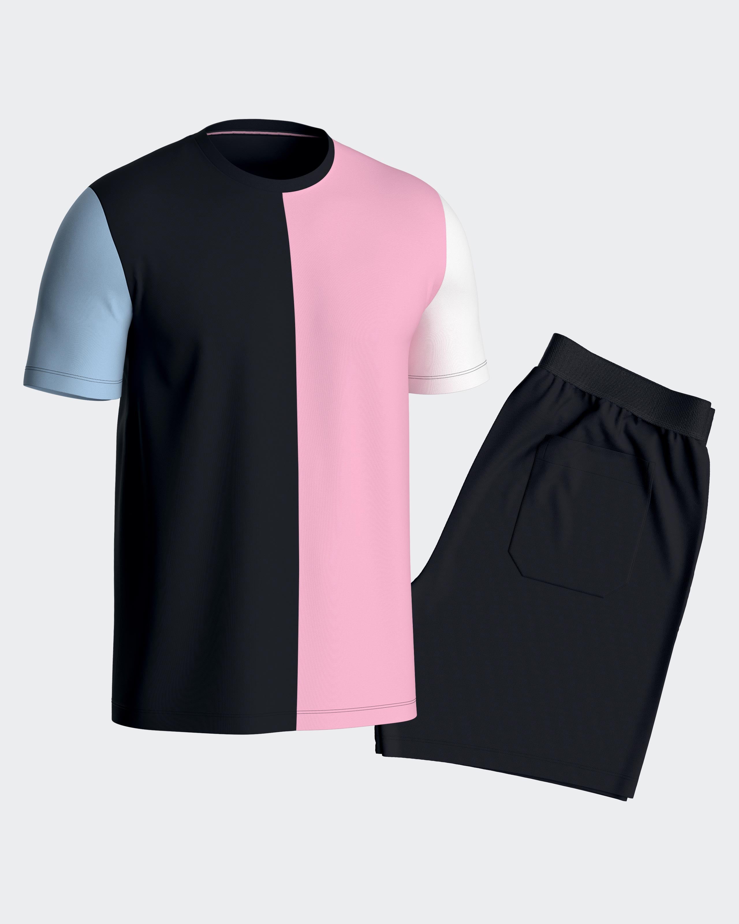 Pijama curto colorblock Eden Park
