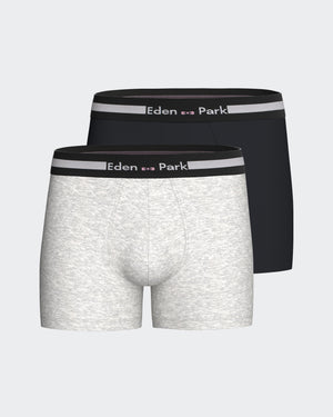 Pack 2 boxers lisos em Algodão