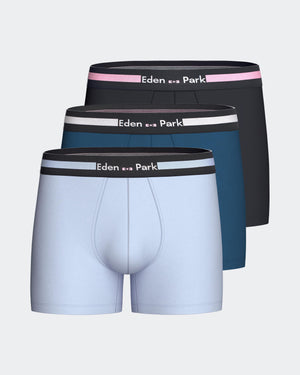 Pack of 3 plain boxers in Cotton