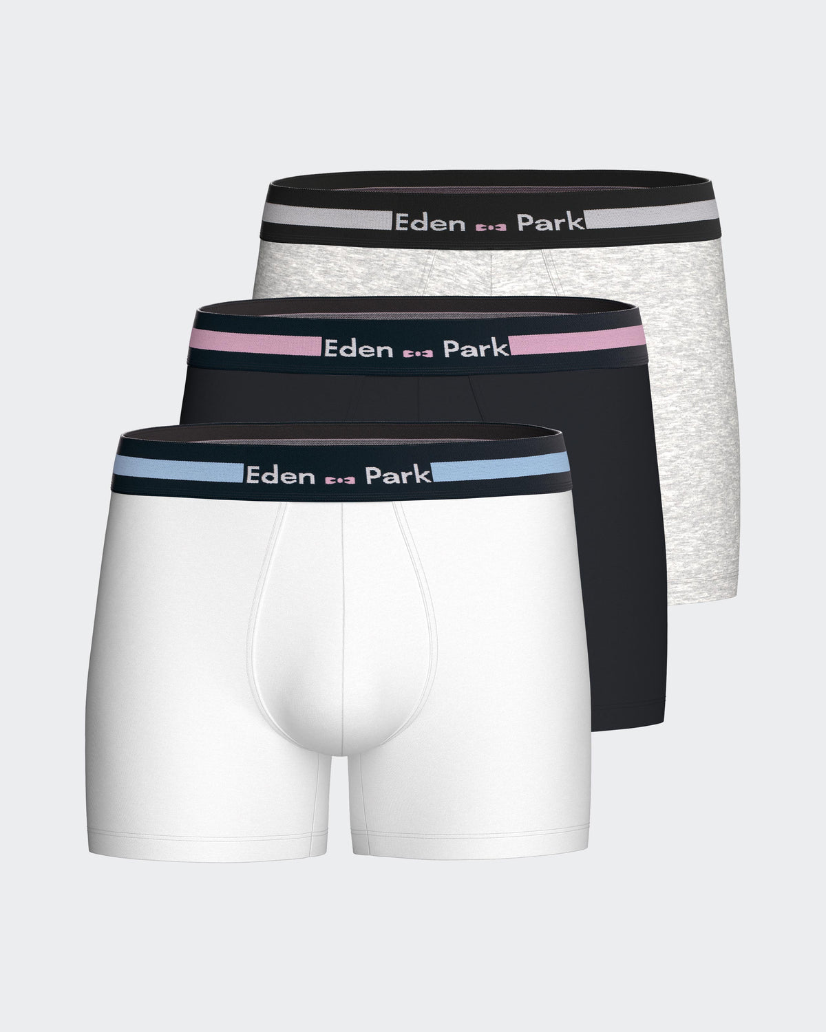 Pack of 3 plain boxers in Cotton