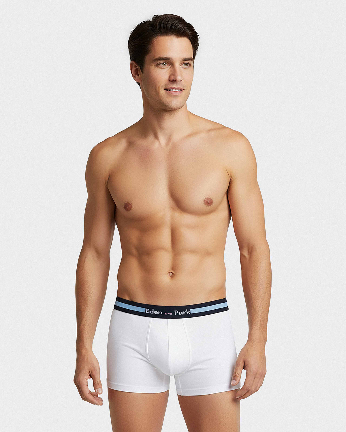 Pack of 3 plain boxers in Cotton