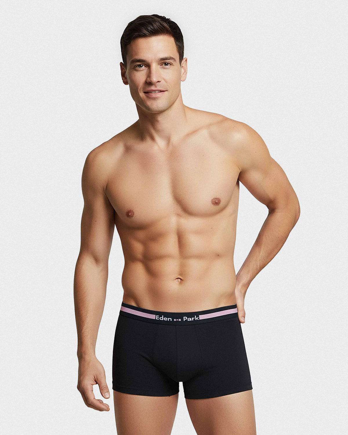 Pack of 3 plain boxers in Cotton