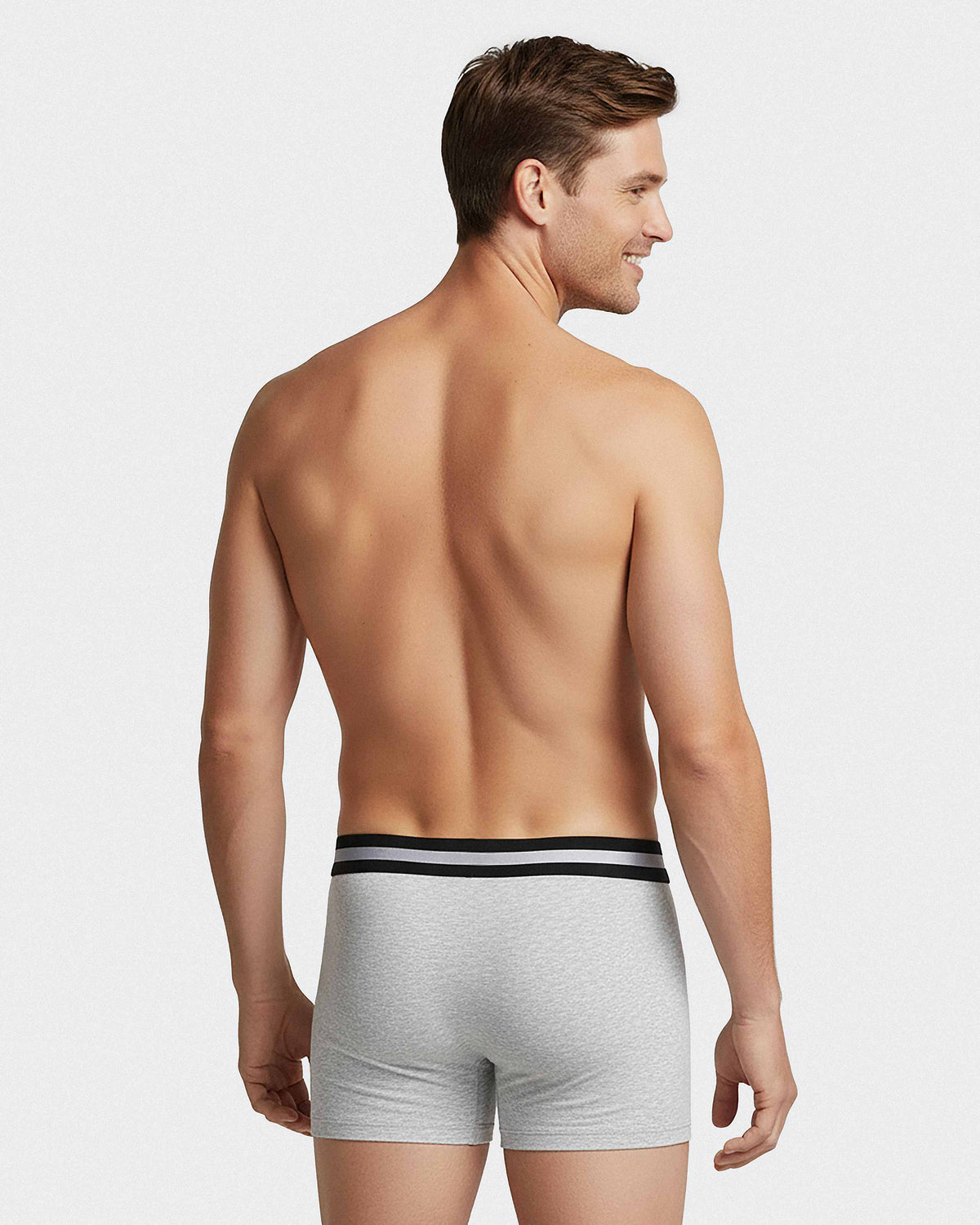 Pack of 3 plain boxers in Cotton