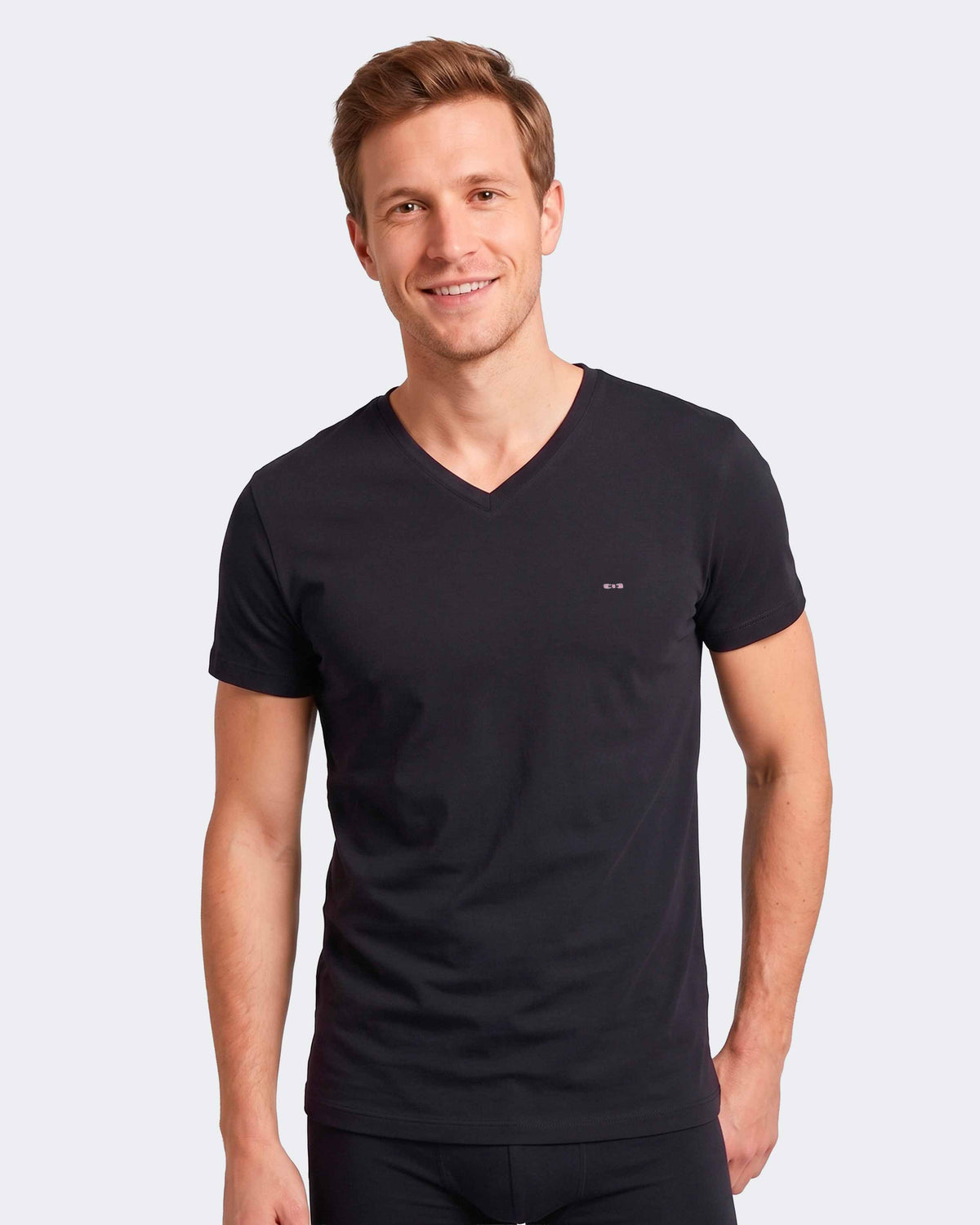 Pack 2 t-shirts lisas em Algodão