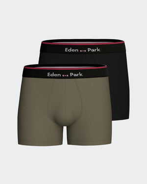 Pack 2 plain boxers in cotton
