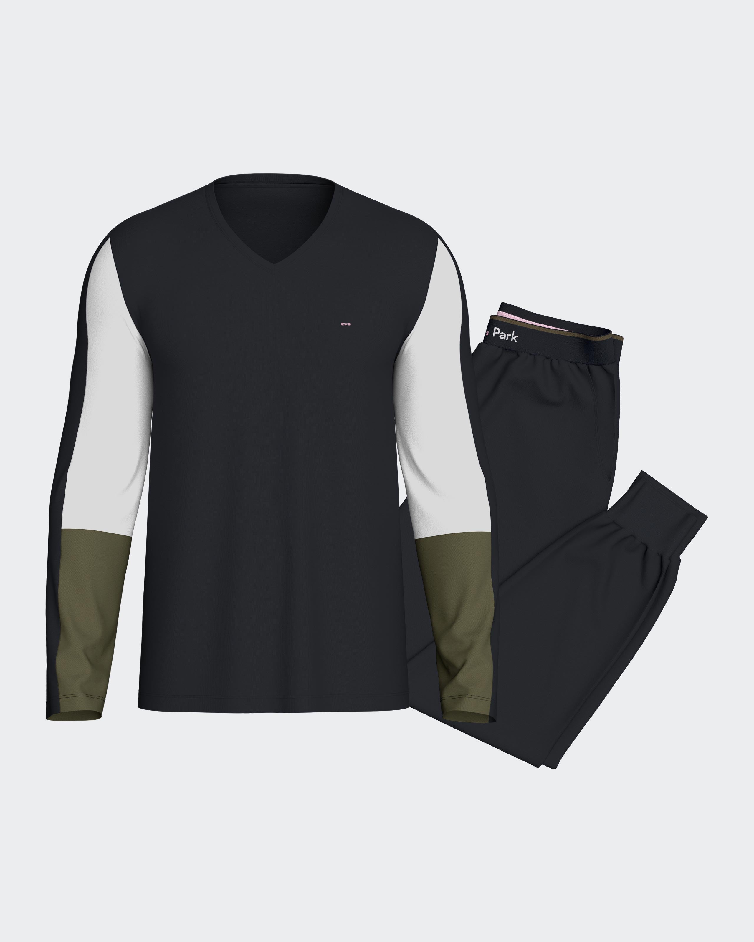 Pyjama colorblock in cotton