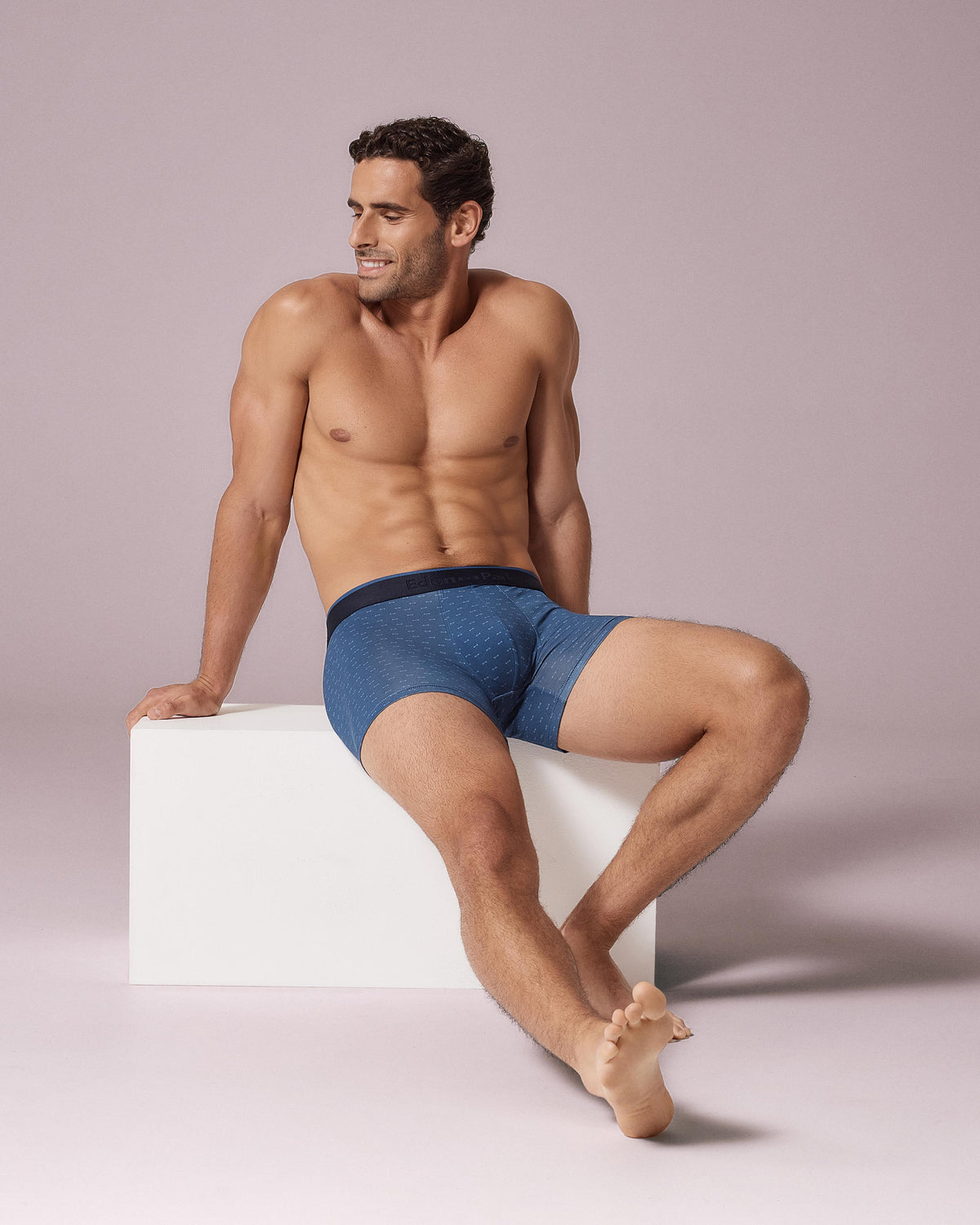 Boxer with bows print in Cotton
