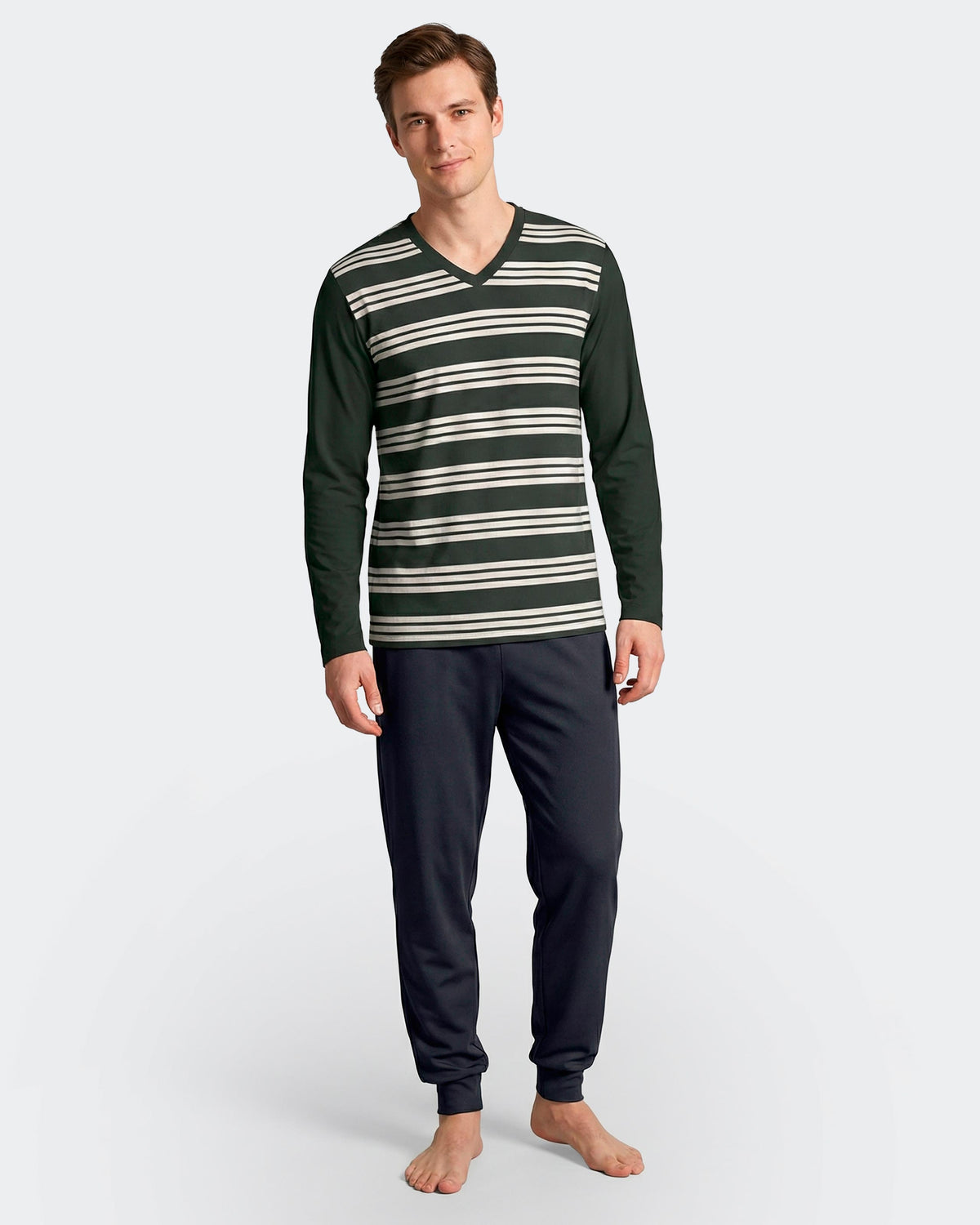 Long striped pyjama in Cotton