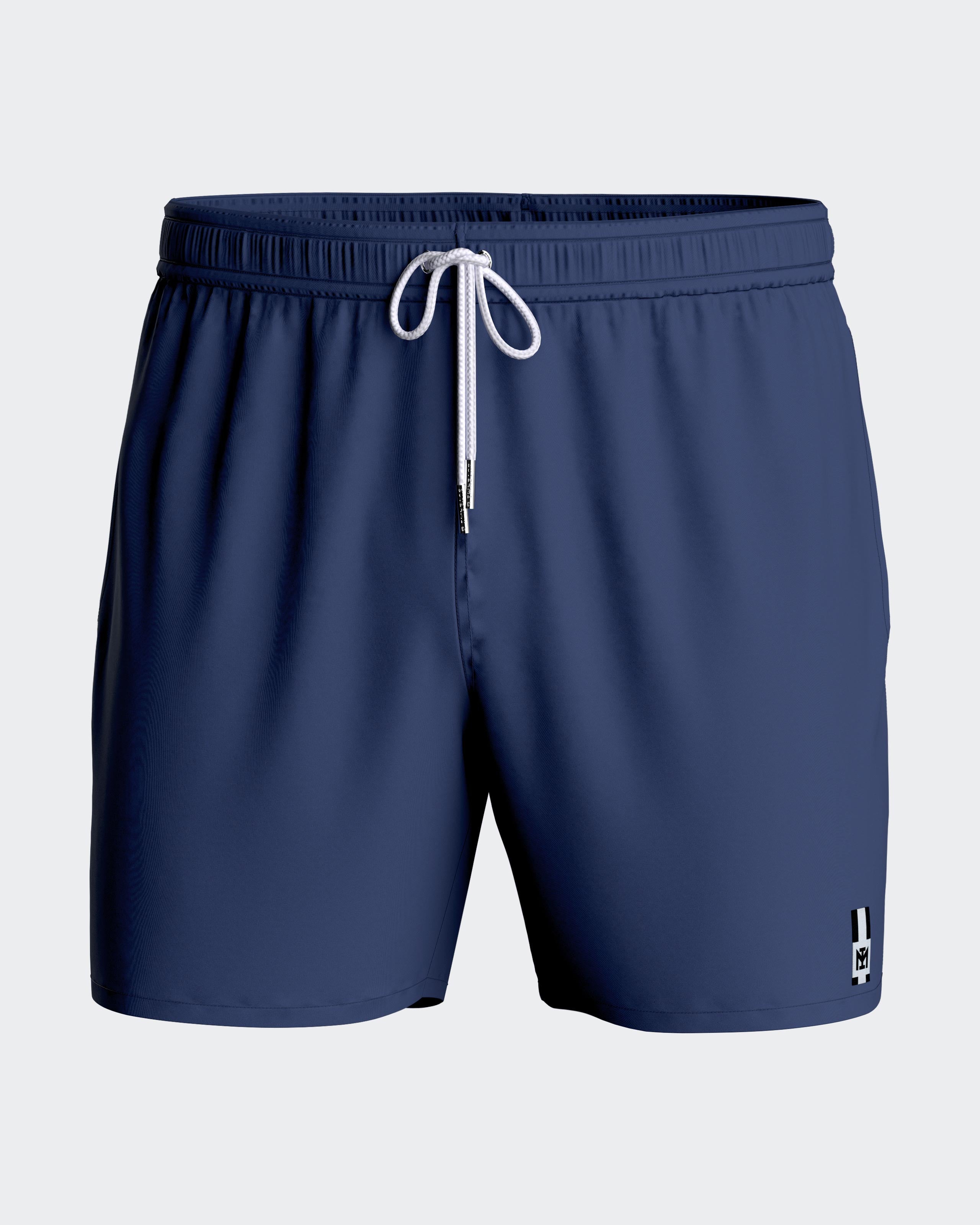 Ensfarvede badeshorts