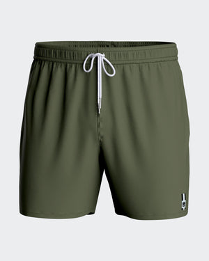 Ensfarvede badeshorts