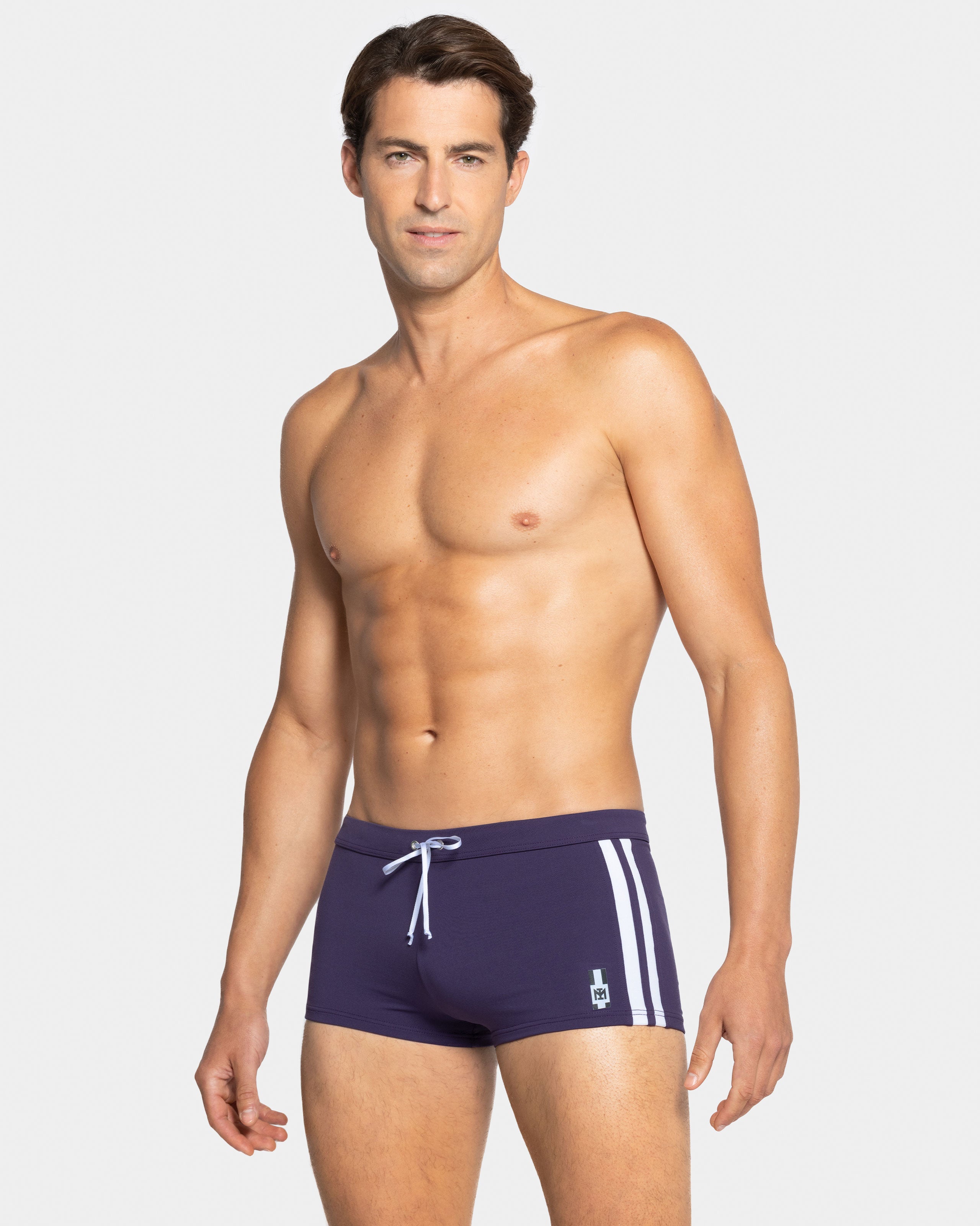 Boxer de bain à rayures latérales