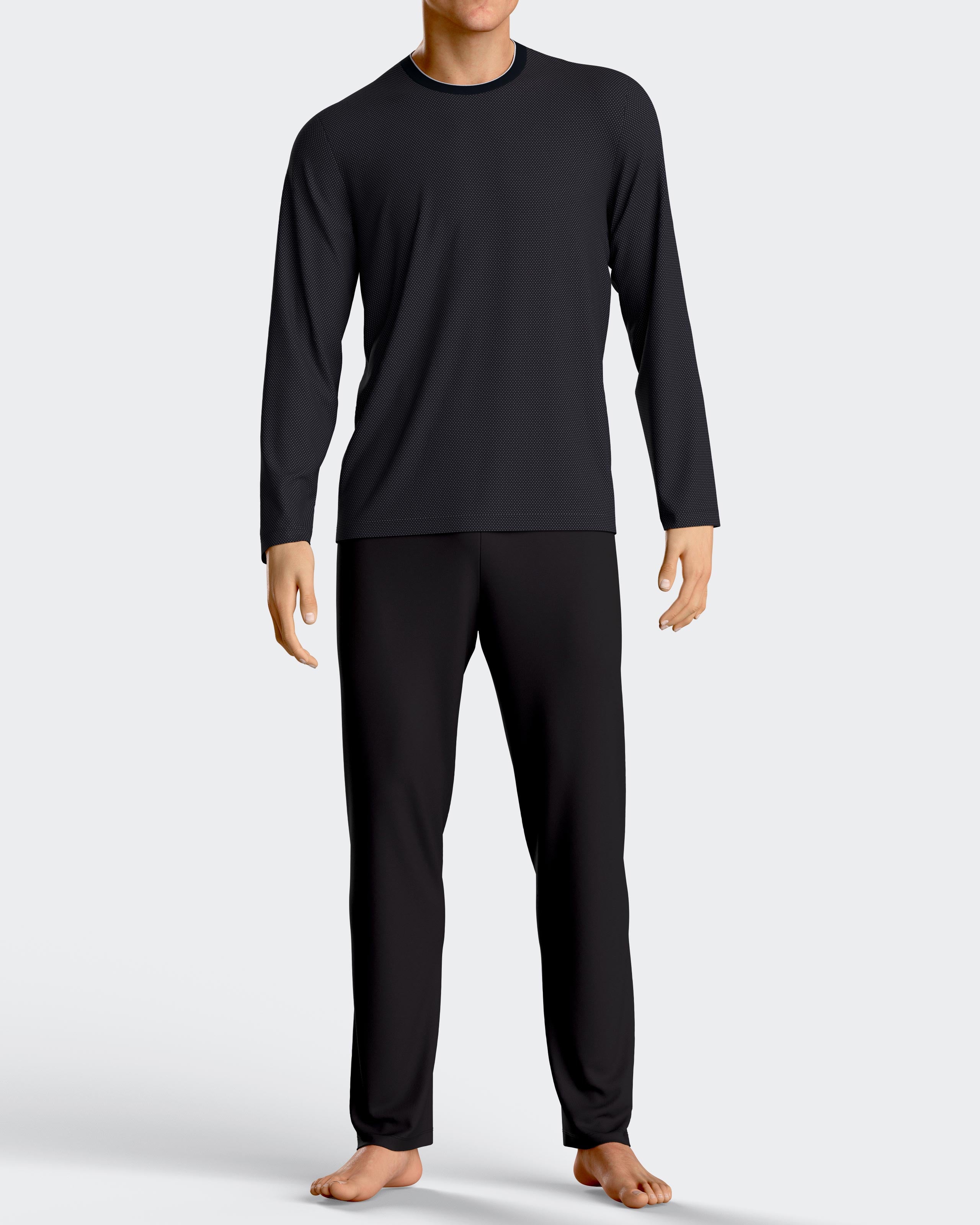 Pijama comprido de homem em Algodão