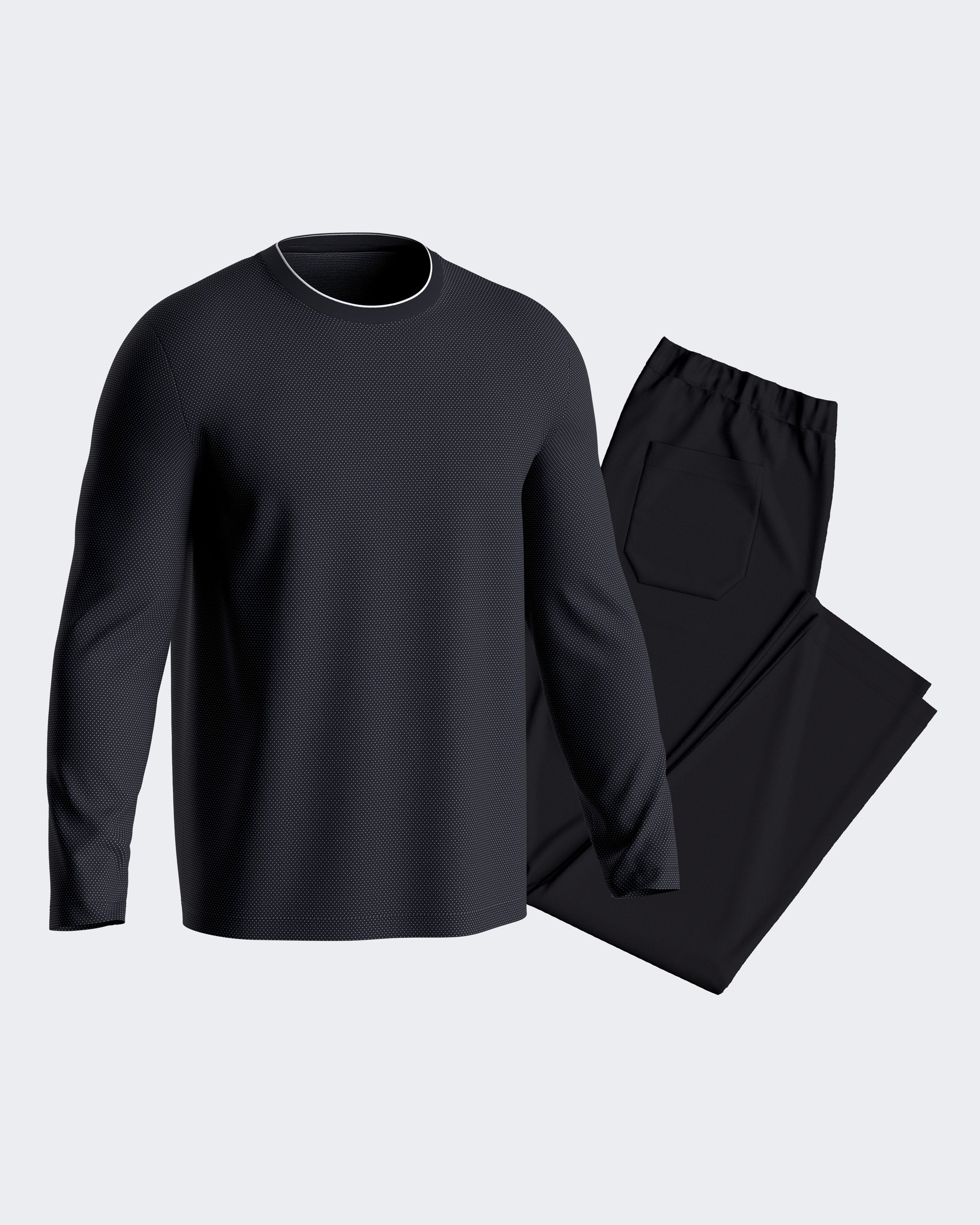 Pijama comprido de homem em Algodão