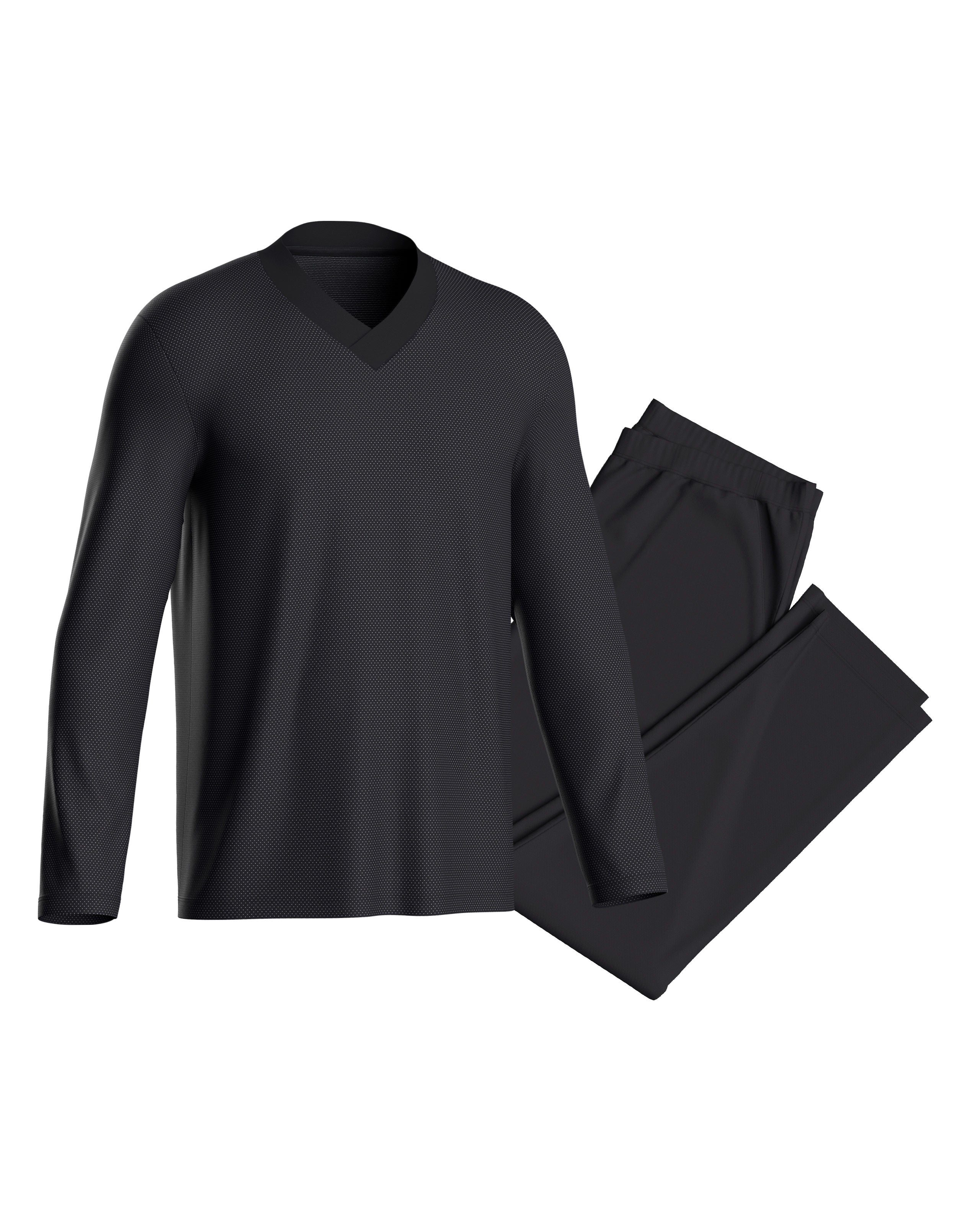 Pijama comprido de homem em algodão