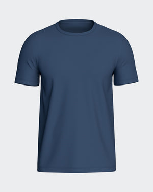 Kortærmet T-shirt i lyocell og bomuld