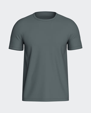 Kortærmet T-shirt i lyocell og bomuld