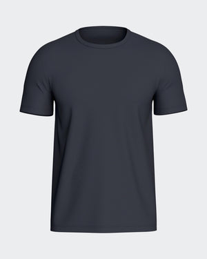 Kortærmet T-shirt i lyocell og bomuld