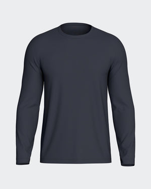 Langærmet T-shirt i lyocell og bomuld