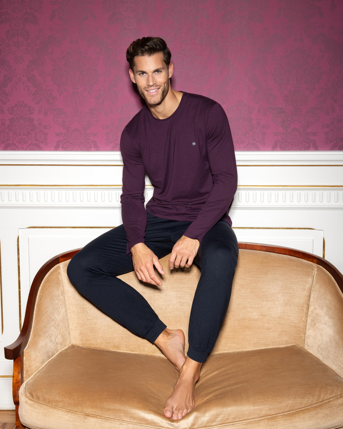 Langer Pyjama für Herren aus Lyocell