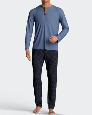 Printed man's pyjama in cotton Modal