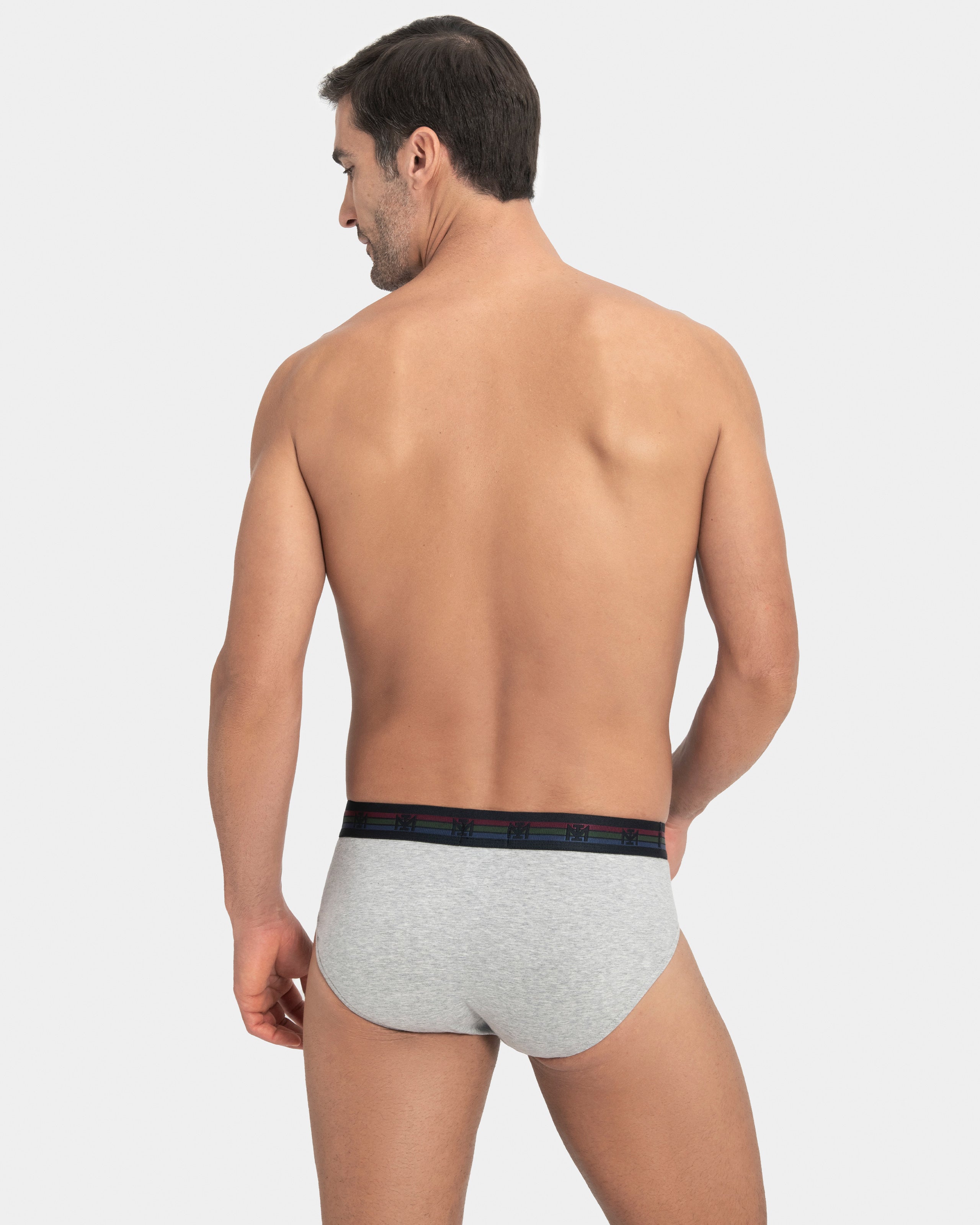 Pack de dois slips de homem lisos em Algodão