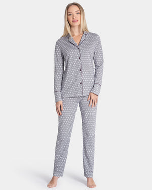 Printed woman's pyjama in Cotton Modal