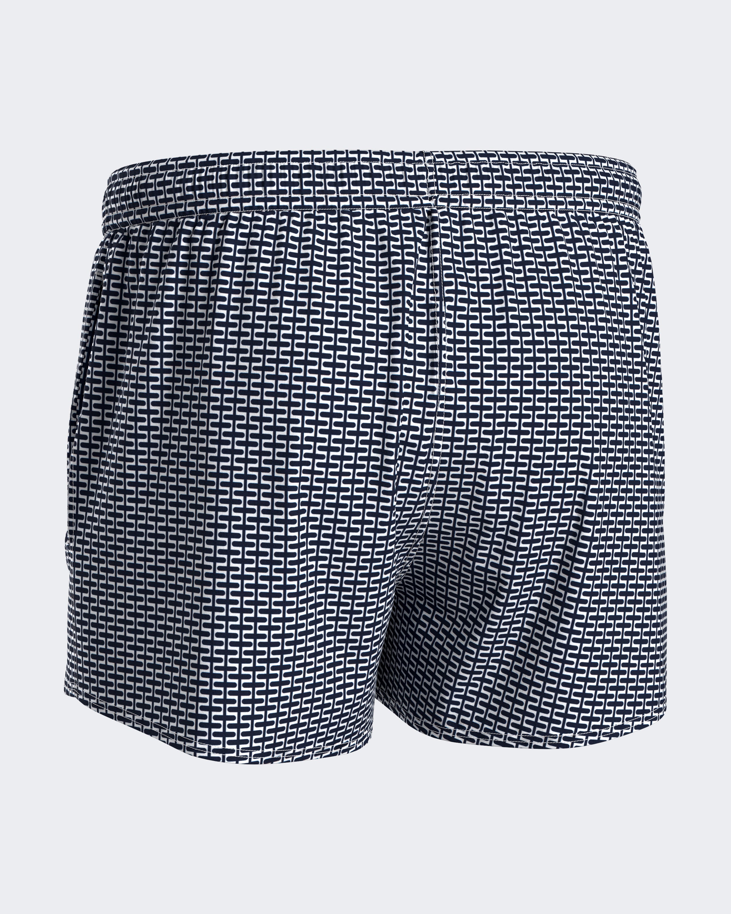 Short-length Swim Shorts geometric print