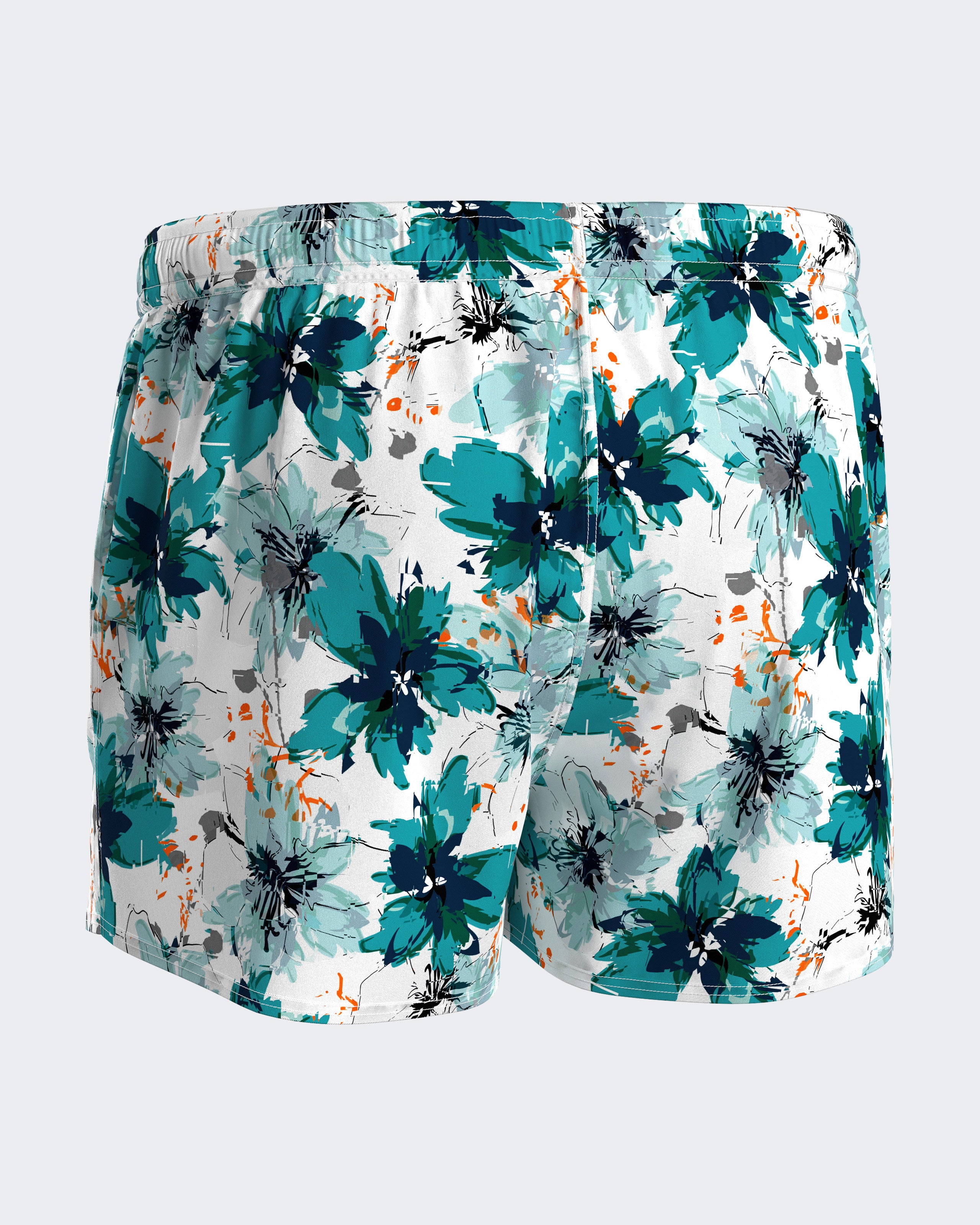 Short de bain court Imprimé floral