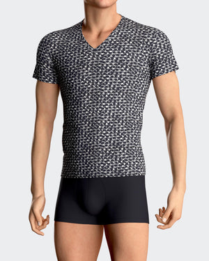 Printed man's T-shirt in Lyocell