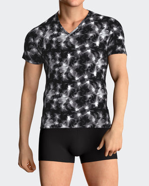 Printed man's T-shirt in Lyocell