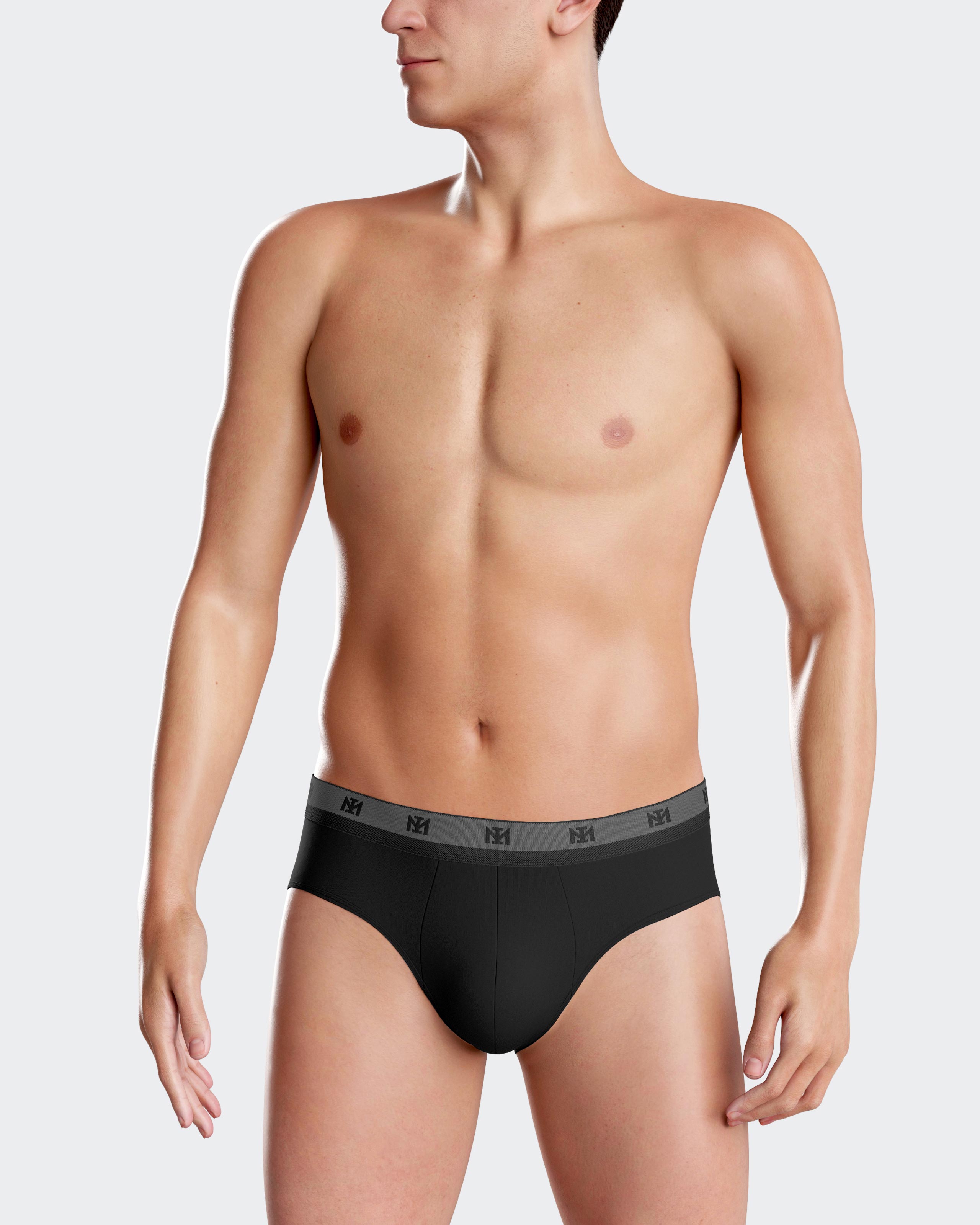 Pack 2 slips de homem lisos em Lyocell