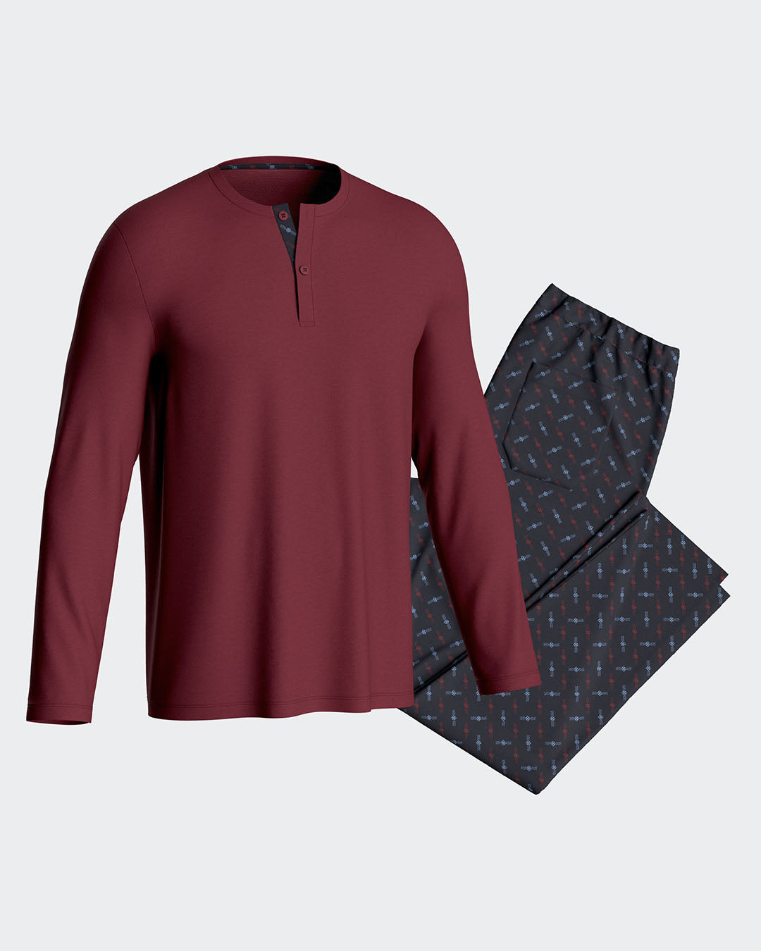 Pijama de hombre estampado en Algodón Modal