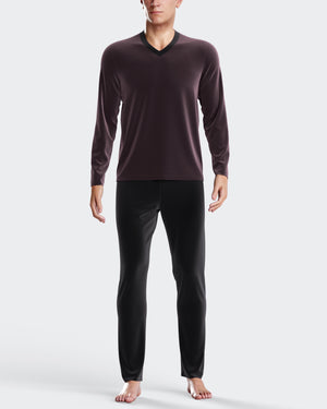Men's pyjamas with thermal velvet texture