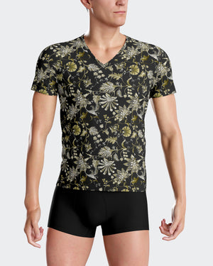 Floral printed T-shirt in Lyocell