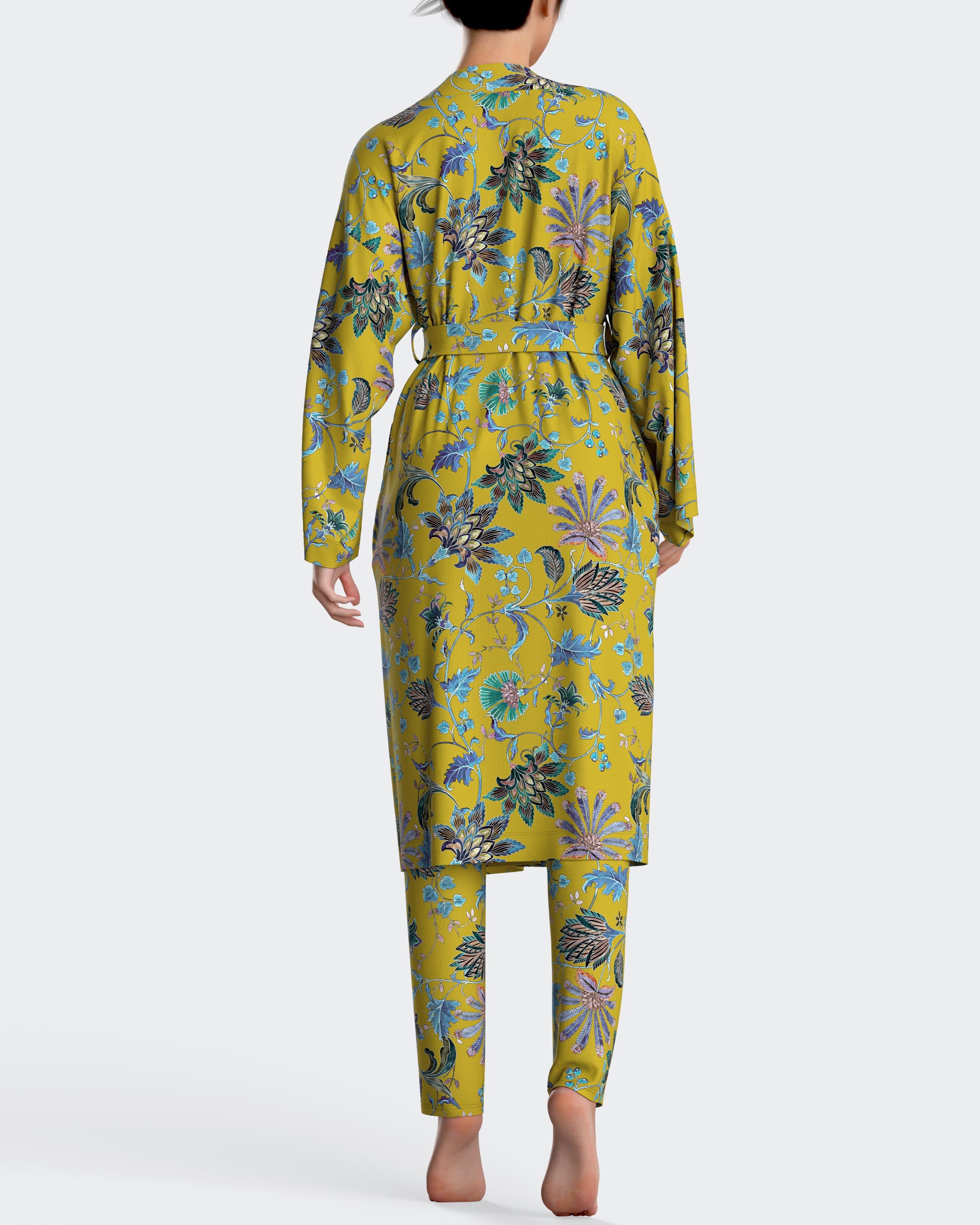 Robe de mulher estampado em algodão modal