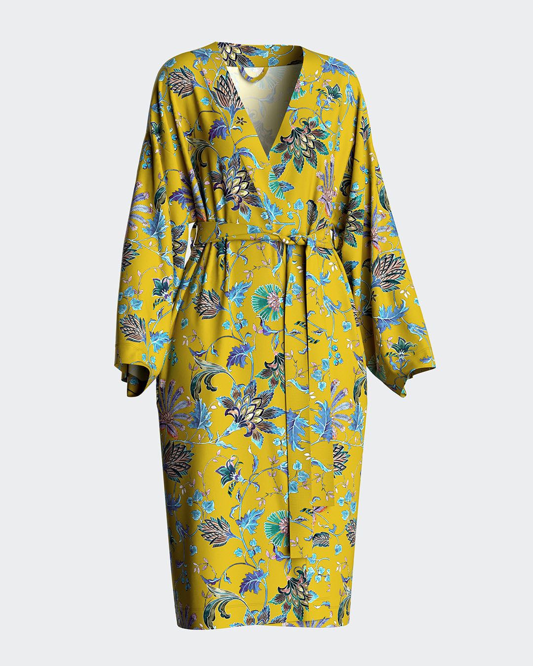 Robe de mulher estampado em algodão modal