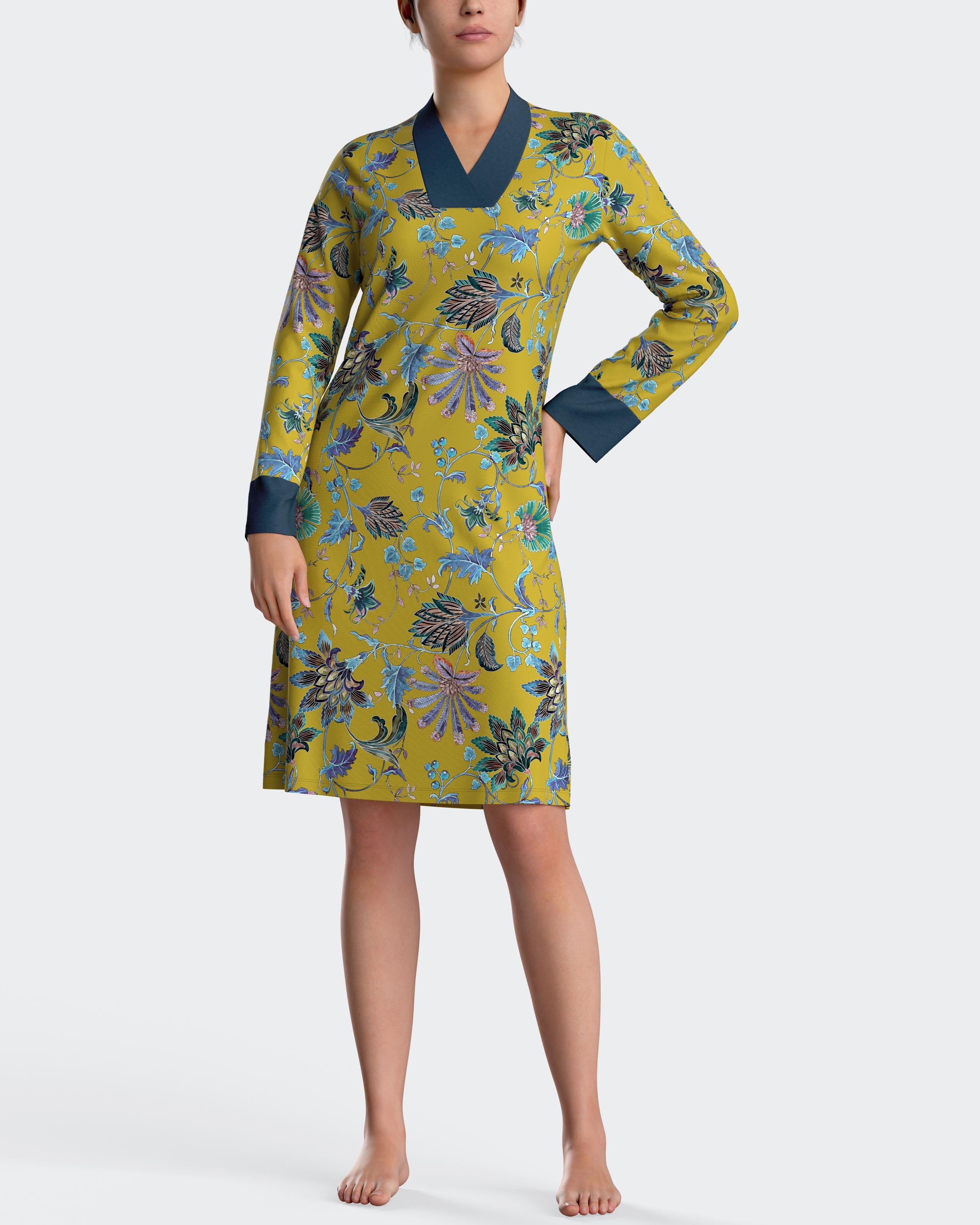 Camisa de dormir estampada em algodão modal