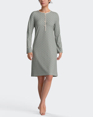 Printed nightgown in cotton modal