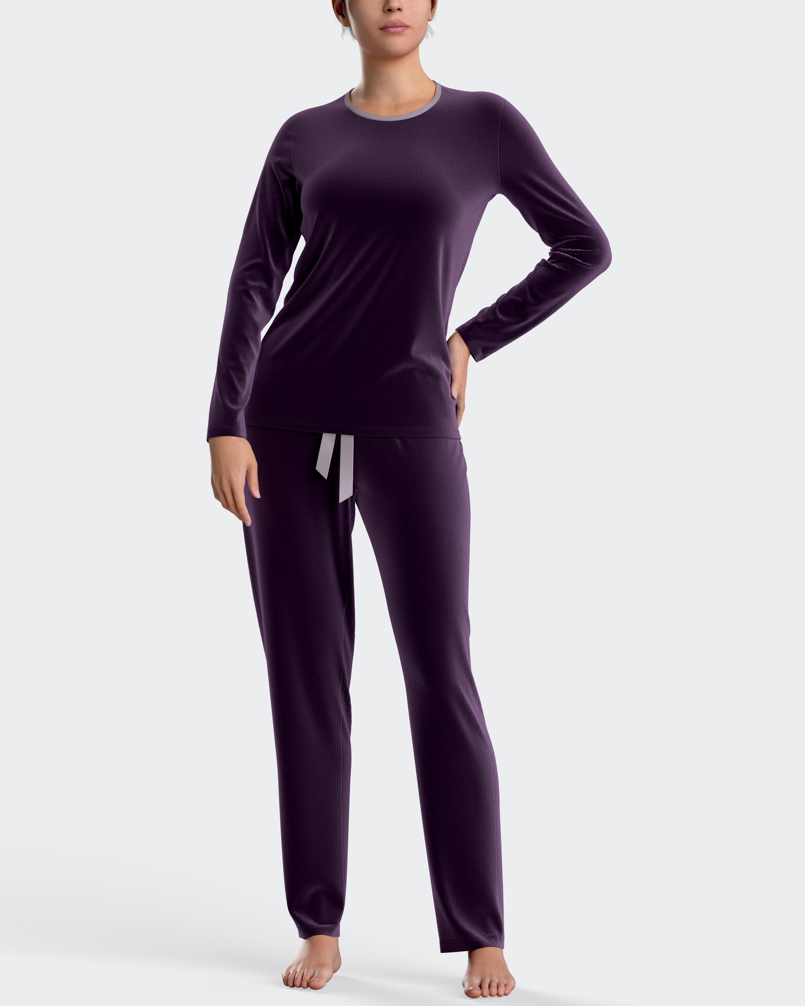 Pijama de mulher em veludo em algodão modal