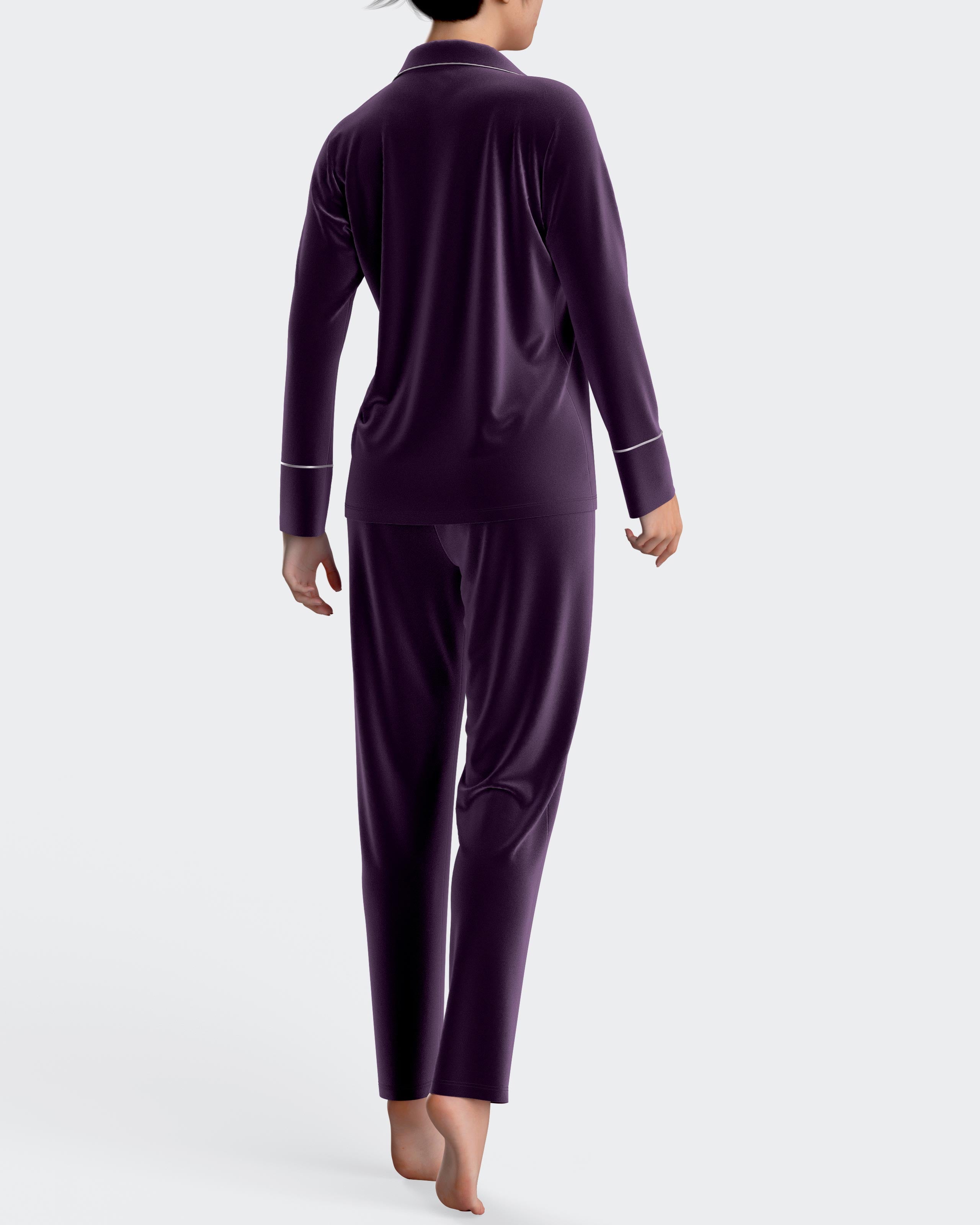 Pijama de mulher em veludo em algodão modal